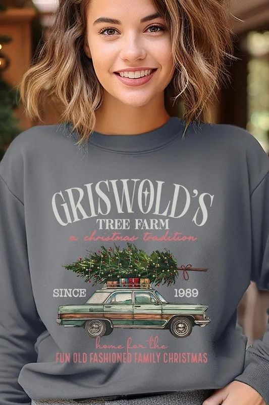 Color Bear Griswold Christmas Tree Farm Fleece Sweatshirts Necklaces