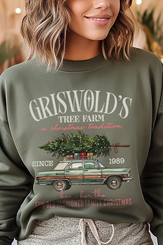 Color Bear Griswold Christmas Tree Farm Fleece Sweatshirts Necklaces