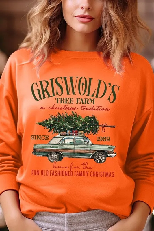 Color Bear Griswold Christmas Tree Farm Fleece Sweatshirts Necklaces