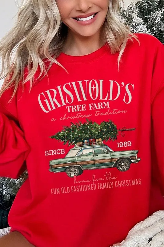 Color Bear Griswold Christmas Tree Farm Fleece Sweatshirts Necklaces