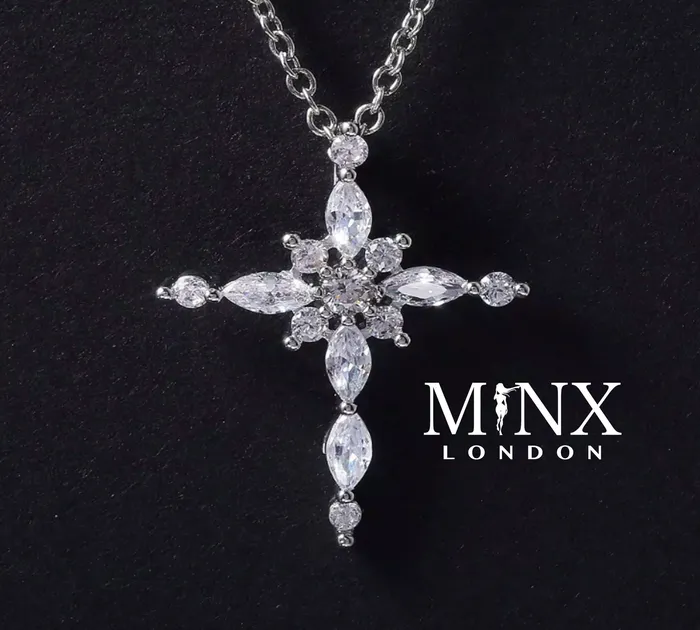 Cross Necklace Cross Necklace Women Cross Chain Cross Necklace Diamond Cross Pendant Diamond Cross Pendant Cross with Chain Minx London Necklaces