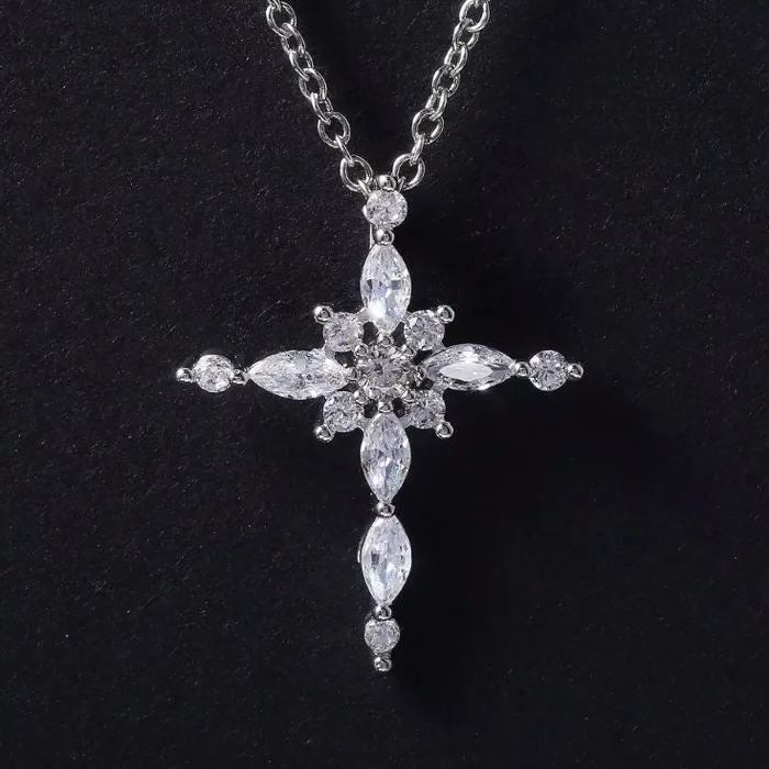 Cross Necklace Cross Necklace Women Cross Chain Cross Necklace Diamond Cross Pendant Diamond Cross Pendant Cross with Chain Minx London Necklaces