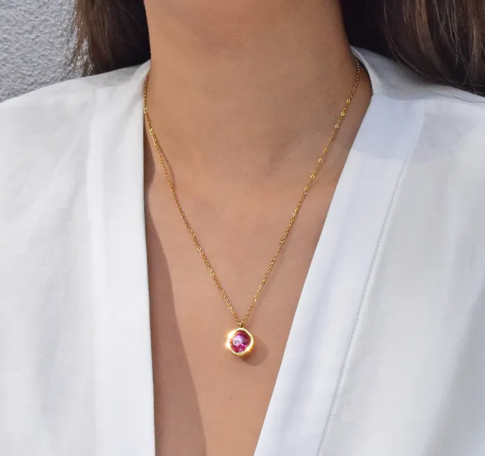 DESIREE RUBY BIRTHSTONE PENDANT JULY SAMPLE Mai Dsire Necklaces