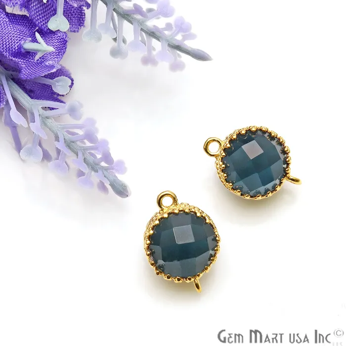 DIY Tanzanite Gold Plated Prong Setting Double Side Gemstone Connector GemmartUSA PreStyled Sets