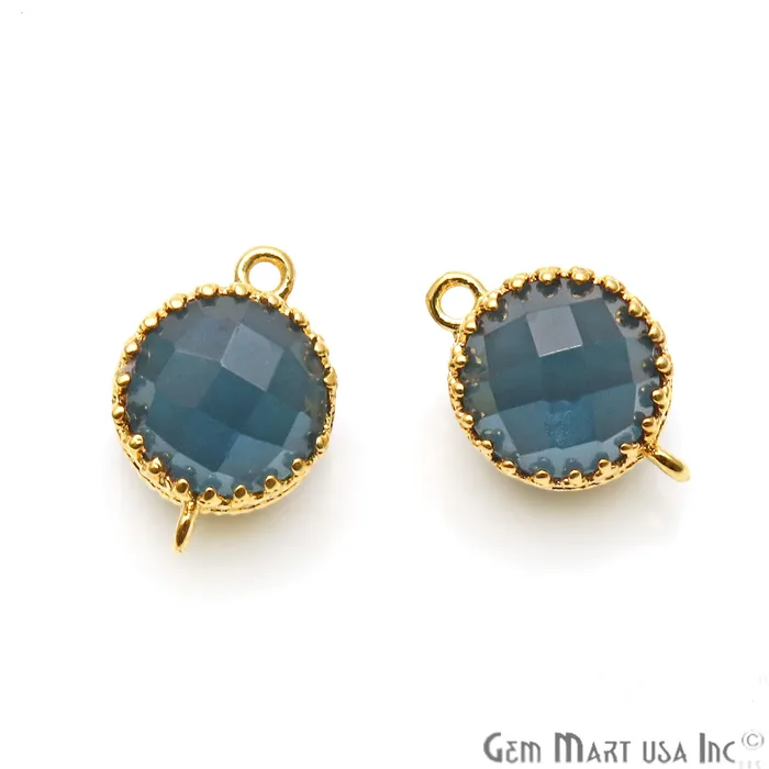DIY Tanzanite Gold Plated Prong Setting Double Side Gemstone Connector GemmartUSA PreStyled Sets