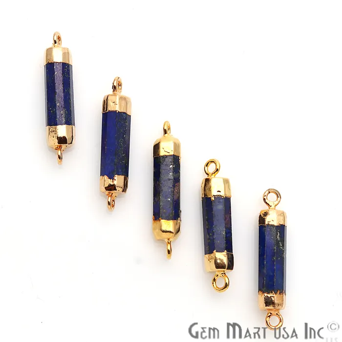 Double Point Gold Electroplated Gemstone Pendant Connector GemmartUSA PreStyled Sets
