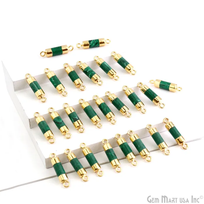 Double Point Gold Electroplated Gemstone Pendant Connector GemmartUSA PreStyled Sets