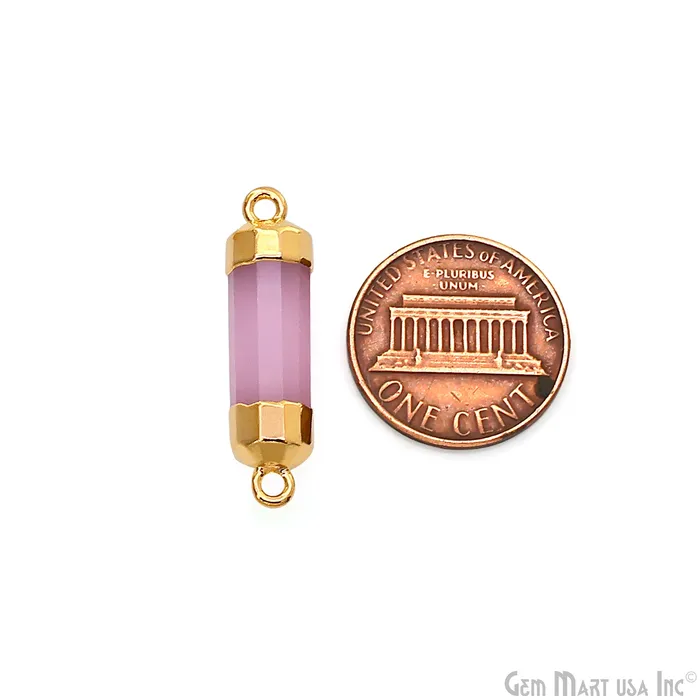 Double Point Gold Electroplated Gemstone Pendant Connector GemmartUSA PreStyled Sets