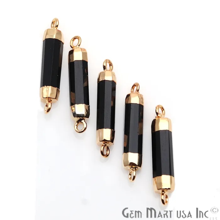 Double Point Gold Electroplated Gemstone Pendant Connector GemmartUSA PreStyled Sets