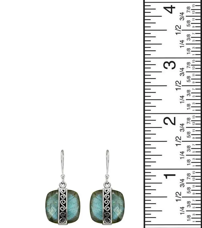 Earrings 137 Labradorite Solid 925 Sterling Silver Designer Dangle Earrings Jewelry YoTreasure