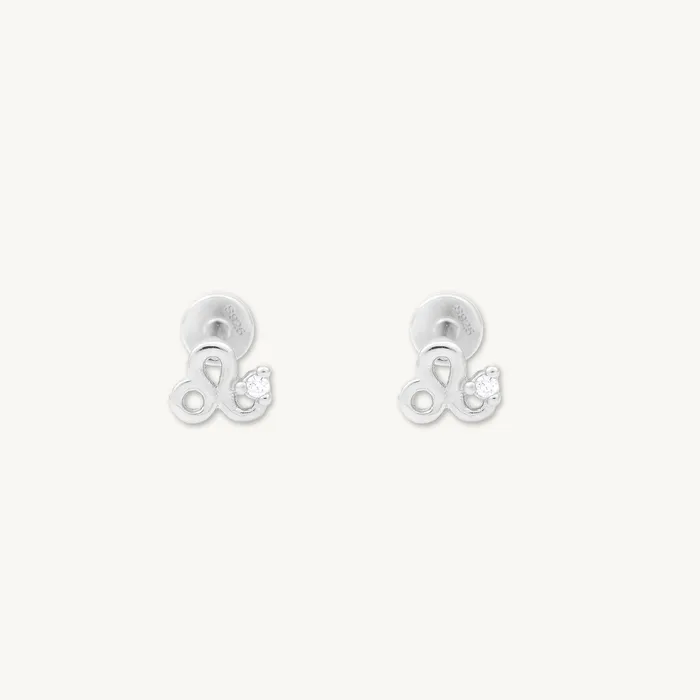 Earrings Camile Stone Leo Zodiac Star Sign Flat Back Earrings
