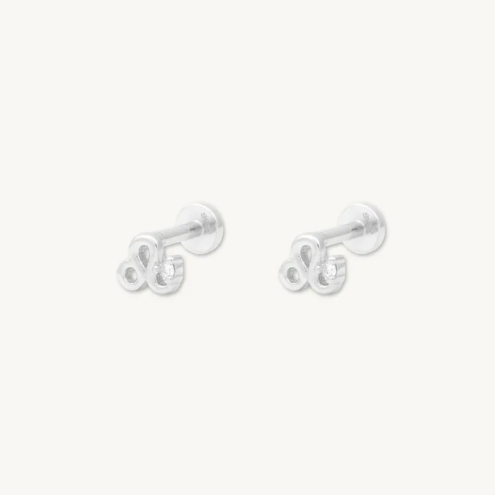 Earrings Camile Stone Leo Zodiac Star Sign Flat Back Earrings