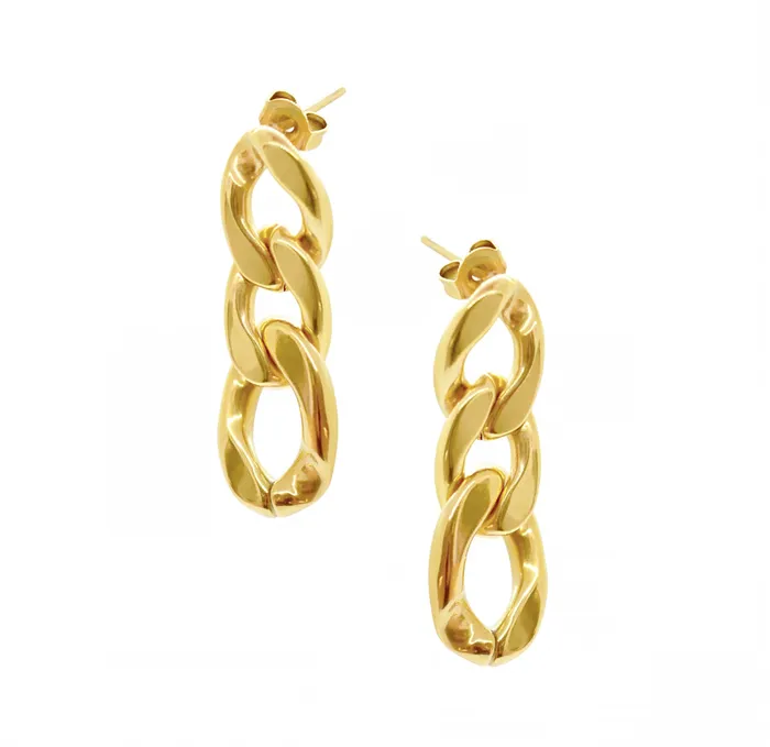 Earrings GOLD LINK CHAIN EARRINGS SAMPLE Mai Dsire