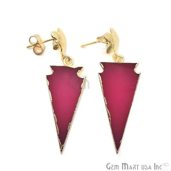 Earrings Triangle Shape 44x15mm Gold Plated Sediment Jasper Stud Earrings Pick your Gemstone 901711 GemMartUSA Earrings Triangle Shape 44x15mm Gold Plated Sediment Jasper Stud Earrings Pick your Gemstone 901711 GemMartUSA