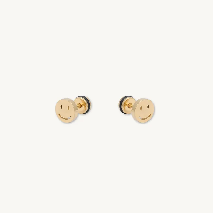 Earrings Unisex Smiley Face Stud Earrings Camile Stone