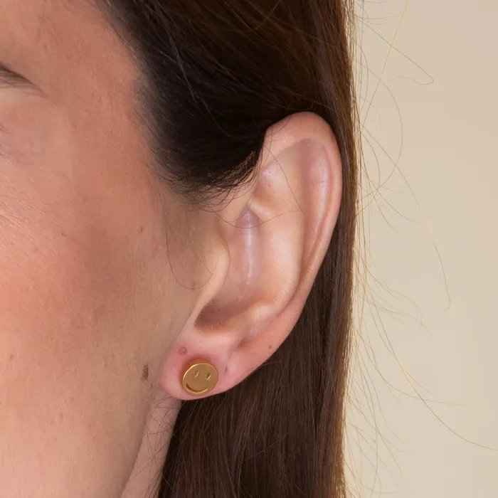 Earrings Unisex Smiley Face Stud Earrings Camile Stone