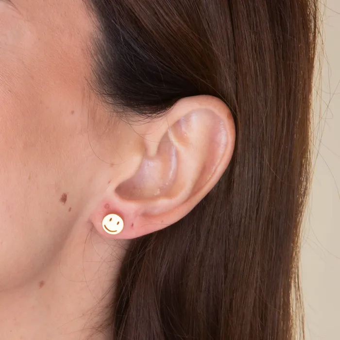 Earrings Unisex Smiley Face Stud Earrings Camile Stone