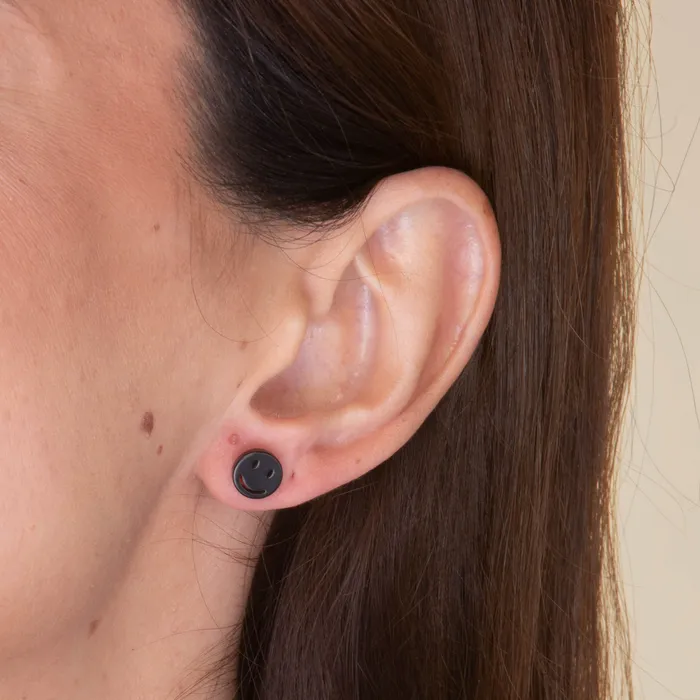 Earrings Unisex Smiley Face Stud Earrings Camile Stone