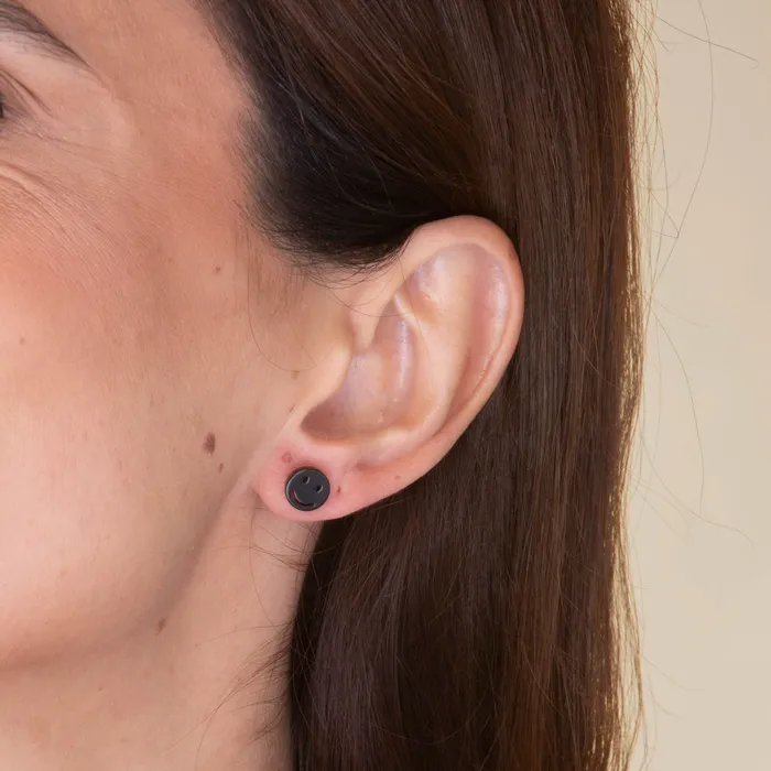 Earrings Unisex Smiley Face Stud Earrings Camile Stone