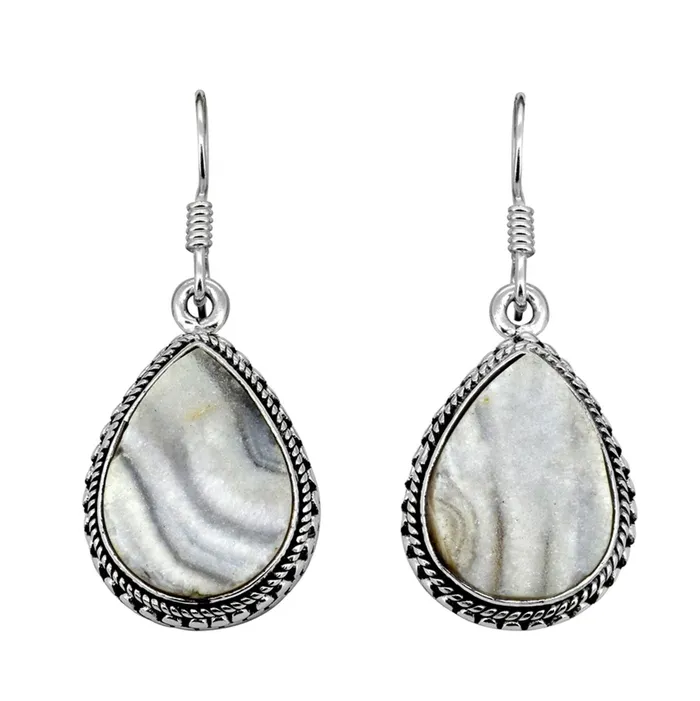 Earrings YoTreasure 141 Desert Druzy Solid 925 Sterling Silver Dangle Earrings Jewelry