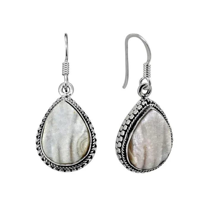 Earrings YoTreasure 141 Desert Druzy Solid 925 Sterling Silver Dangle Earrings Jewelry