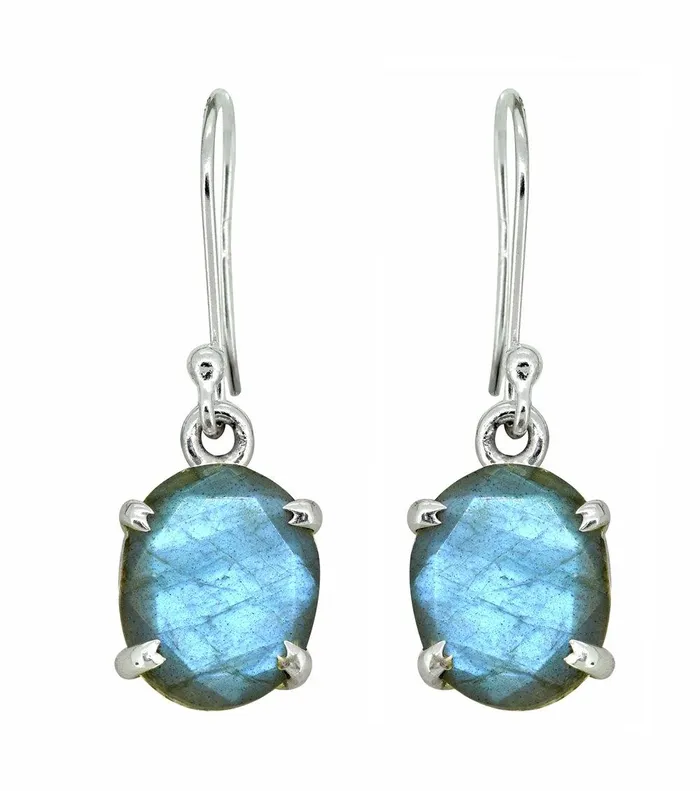 Earrings YoTreasure Labradorite Solid 925 Sterling Silver Dangle Earrings