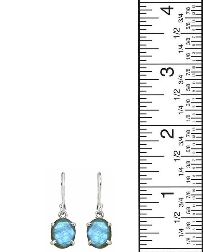 Earrings YoTreasure Labradorite Solid 925 Sterling Silver Dangle Earrings