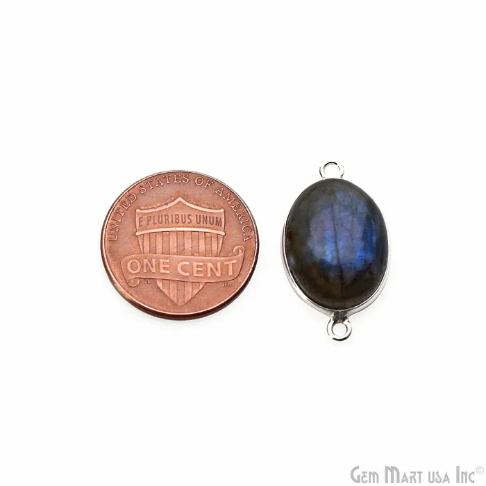 Flashy Labradorite Cabochon 12x16mm Oval Double Bail Silver Plated Gemstone Connector GemmartUSA Rings Flashy Labradorite Cabochon 12x16mm Oval Double Bail Silver Plated Gemstone Connector GemmartUSA Rings