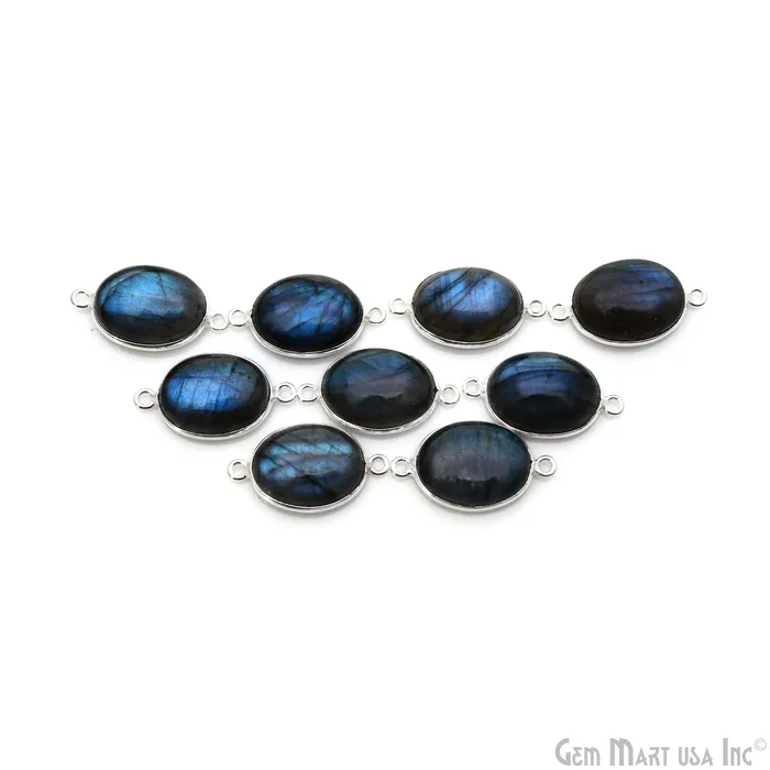 Flashy Labradorite Cabochon 12x16mm Oval Double Bail Silver Plated Gemstone Connector GemmartUSA Rings Flashy Labradorite Cabochon 12x16mm Oval Double Bail Silver Plated Gemstone Connector GemmartUSA Rings