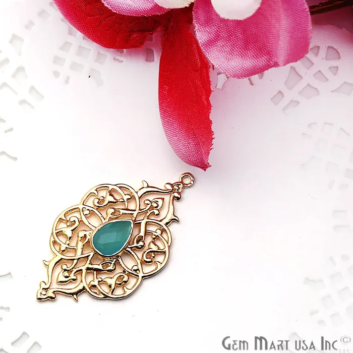 GemmartUSA PreStyled Sets DIY Gold Plated 40x21mm Filigree Connector 1PC GemmartUSA PreStyled Sets DIY Gold Plated 40x21mm Filigree Connector 1PC