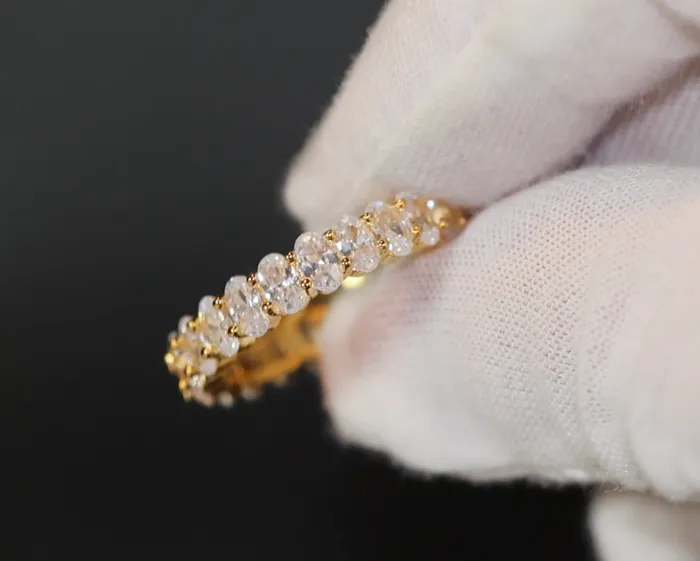 Gold Engagement Ring Womens Gold Ring Gold Eternity Ring Lab Diamonds London Rings