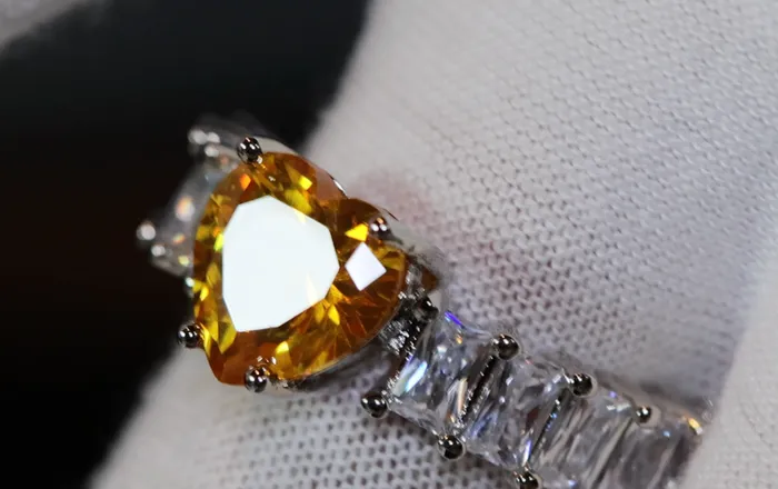 Heart Ring Heart Shaped Ring Heart Shape Ring Eternity Ring Womens Yellow Diamond Ring Engagement Ring Yellow Diamond Ring Lab Diamonds London Rings