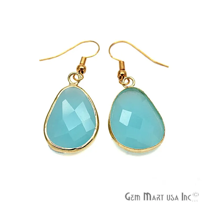 Hook Earrings Dangle Earrings Gold Plated Hook Earrings Gemstone Earrings CHPR4 GemMartUSA Earrings