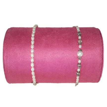 JPIDisplay Bracelets Pink Velvet Half Moon Bracelet Ramp Display