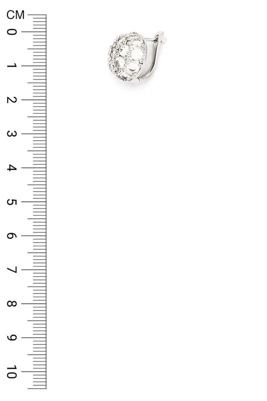 LA Jewelry Plaza Cubic Zirconia Dome Shape French Lever Earrings Earrings LA Jewelry Plaza Cubic Zirconia Dome Shape French Lever Earrings Earrings