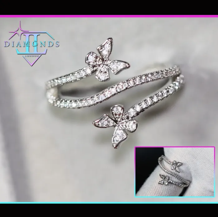 Lab Diamonds London Diamond Butterfly Ring Butterfly Ring Womens Diamond Ring Womens Butterfly Ring Rings