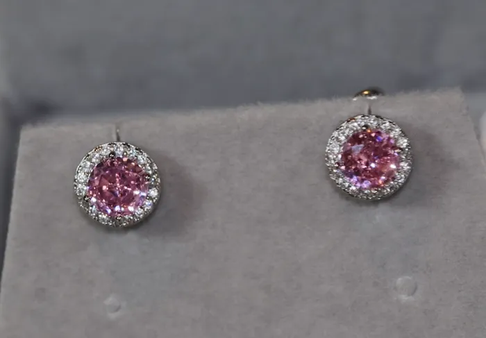 Lab Diamonds London Earrings Pink Diamond Earrings Womens Earrings Stud Earrings