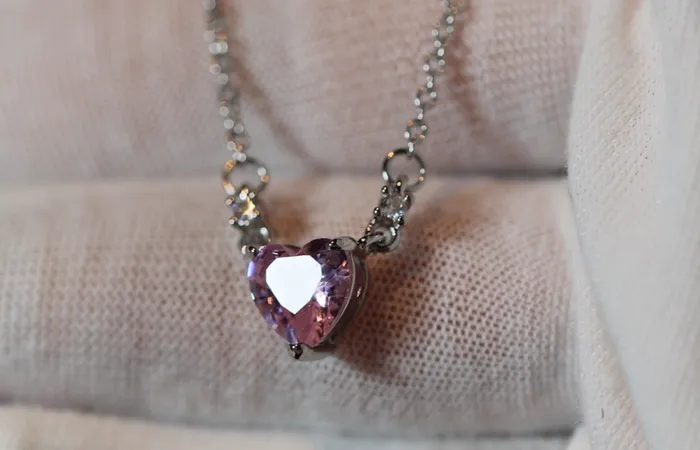Lab Diamonds London Pink Diamond Heart Necklace Womens Diamond Necklace Heart Pendant Necklaces