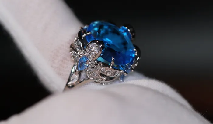 Lab Diamonds London Rings Blue Diamond Ring Womens Blue Gemstone Ring