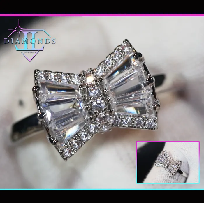 Lab Diamonds London Rings Diamond Ribbon Ring Ribbon Ring Bow Ring Diamond Bow Ring