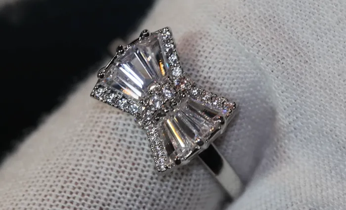 Lab Diamonds London Rings Diamond Ribbon Ring Ribbon Ring Bow Ring Diamond Bow Ring