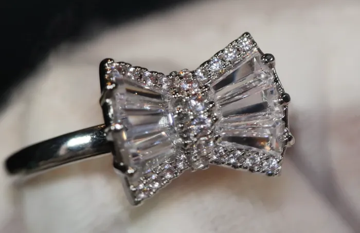 Lab Diamonds London Rings Diamond Ribbon Ring Ribbon Ring Bow Ring Diamond Bow Ring
