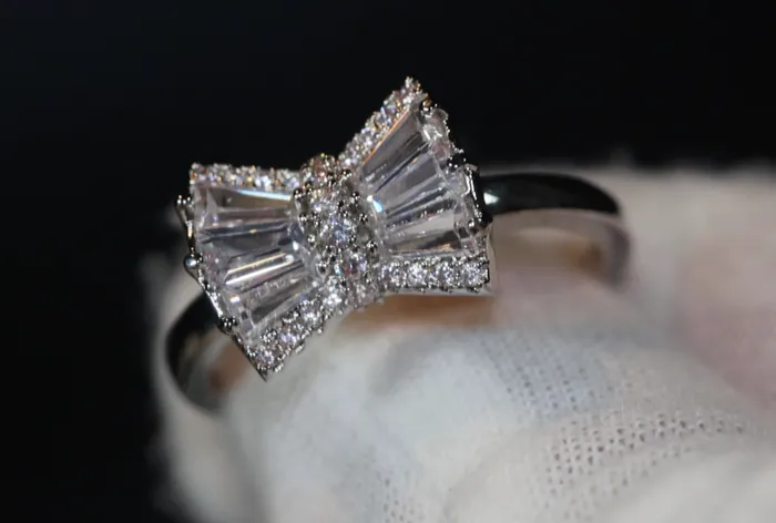 Lab Diamonds London Rings Diamond Ribbon Ring Ribbon Ring Bow Ring Diamond Bow Ring