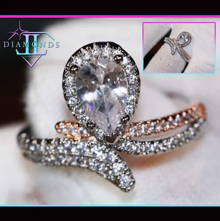 Lab Diamonds London Rings Teardrop Ring Diamond Snake Ring Engagement Ring Pear Cut Diamond Ring Teardrop Engagement Rings Pear Shaped Engagement Ring Pear Ring