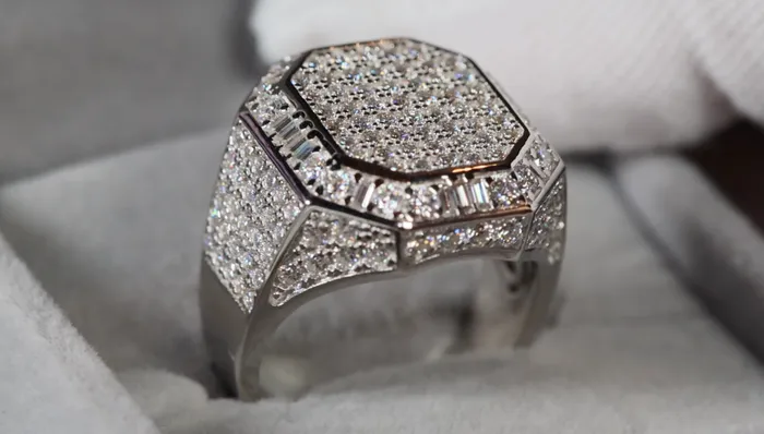 Lab Diamonds London Rings VVS1 Moissanite Hip Hop Ring Moissanite Iced Ring Big Moissanite Diamond Rings