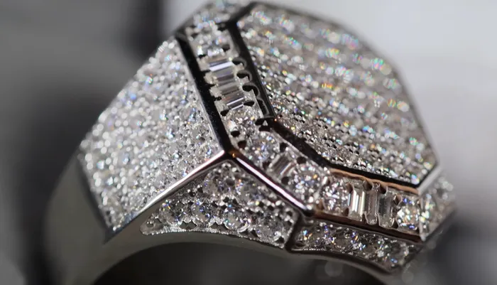 Lab Diamonds London Rings VVS1 Moissanite Hip Hop Ring Moissanite Iced Ring Big Moissanite Diamond Rings