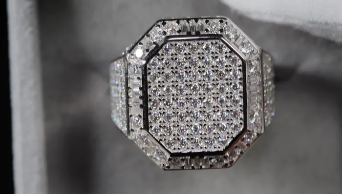 Lab Diamonds London Rings VVS1 Moissanite Hip Hop Ring Moissanite Iced Ring Big Moissanite Diamond Rings