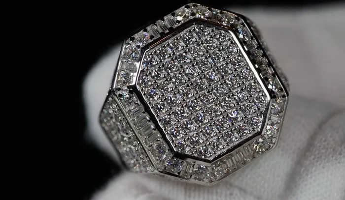 Lab Diamonds London Rings VVS1 Moissanite Hip Hop Ring Moissanite Iced Ring Big Moissanite Diamond Rings