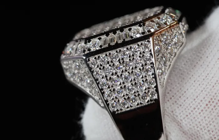 Lab Diamonds London Rings VVS1 Moissanite Hip Hop Ring Moissanite Iced Ring Big Moissanite Diamond Rings
