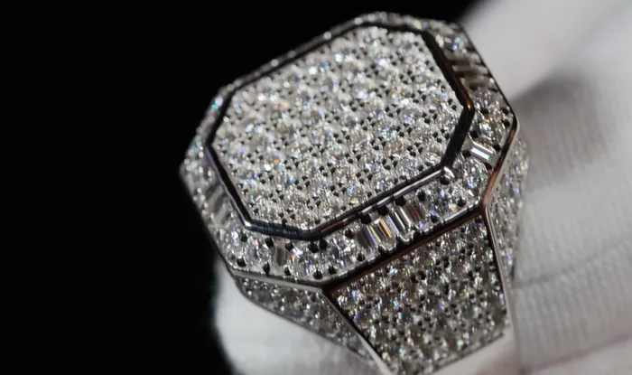 Lab Diamonds London Rings VVS1 Moissanite Hip Hop Ring Moissanite Iced Ring Big Moissanite Diamond Rings